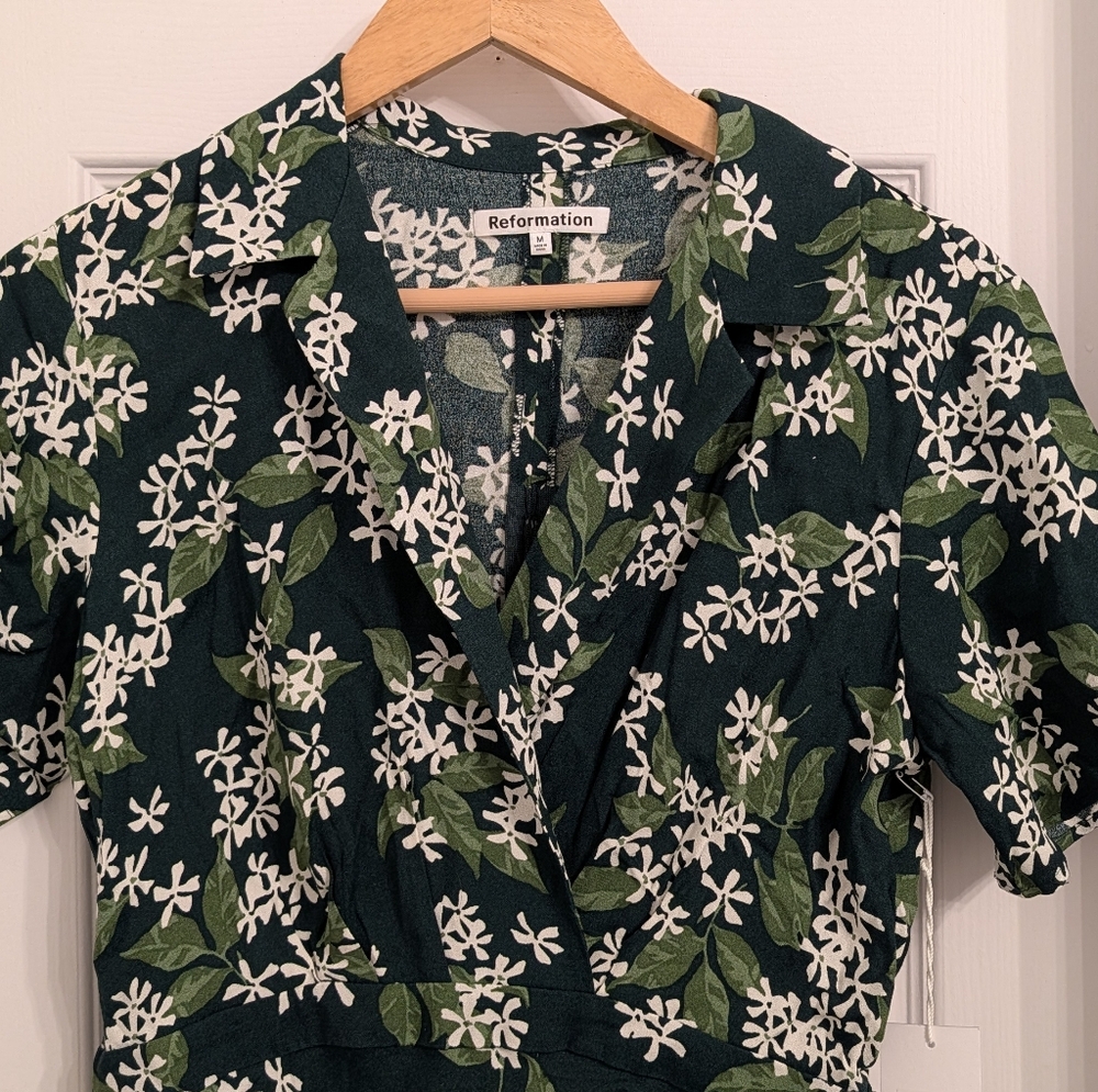 Reformation Green Floral Maxi Dress - Picture 3 of 7